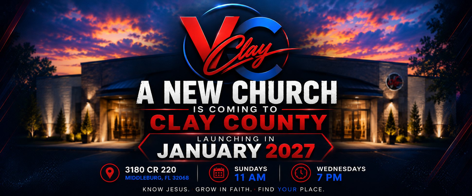 Victory Chapel - a new church coming to Clay County, launching January 2027, 3180 CR 220, Middleburg, Florida