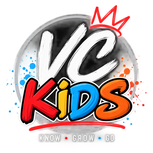 VC Kids logo - Know, Grow, Go
